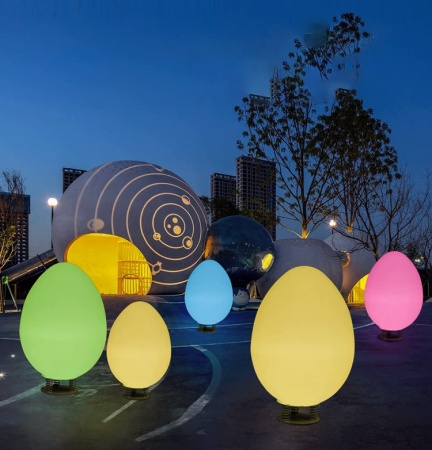 Светильник Яйцо 87х140 солнечная батарея, RGB Светильник Яйцо 87х140 солнечная батарея, RGB