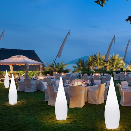 Светильник Капля 45х150 питание от АКБ, RGB